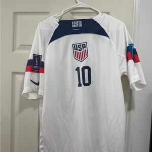 USA Soccer Jersey with Pulisic Number 10
